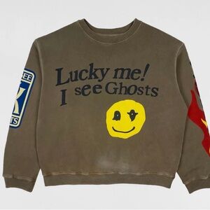 NAGRI Size L Sweatshirt Hoody Lucky me! I see Ghosts Unisex Kanye West Crew Neck